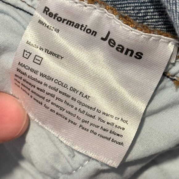 Reformation High & Skinny Jeans Destin Wash Women's Waist Size 26 - Picture 6 of 8